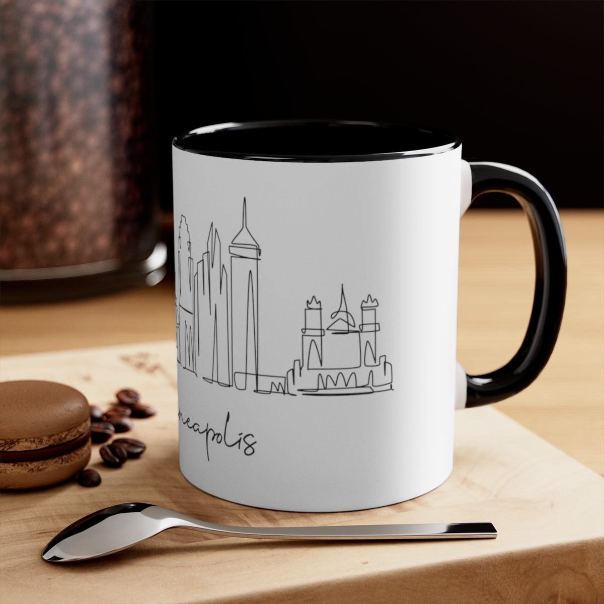 Minneapolis City Skyline United Accent Mug 11oz Ceramic - Image 8