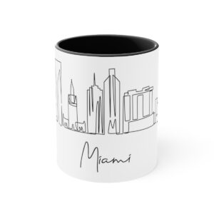 Miami City Skyline Accent Mug 11oz Ceramic