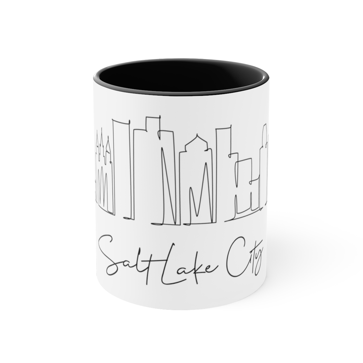 Salt Lake City Utah Skyline Accent Mug 11oz Ceramic