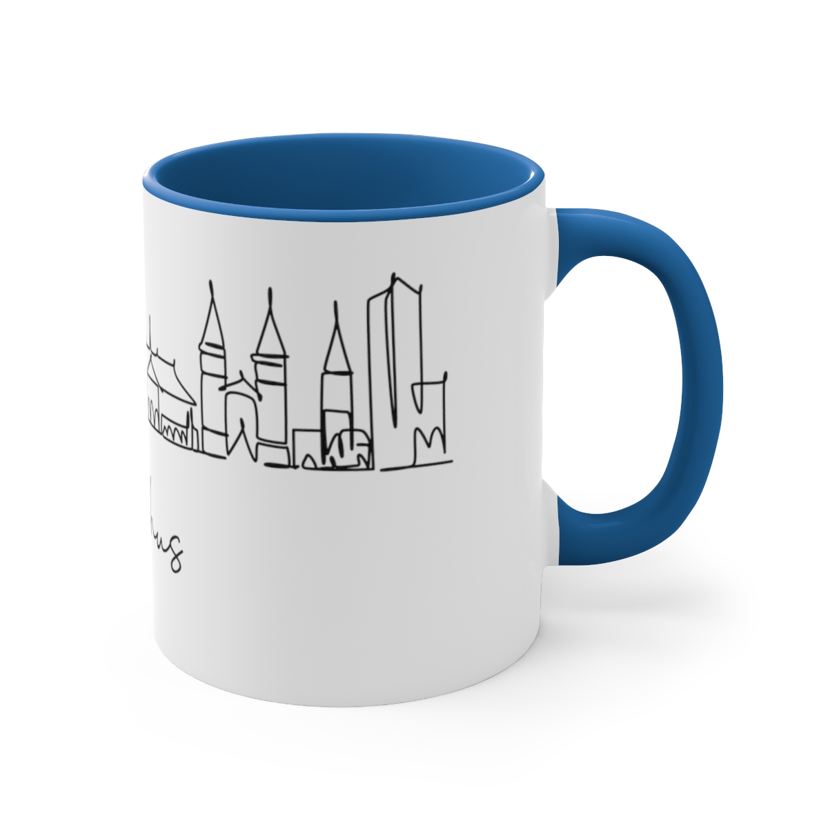 Aarhus City Skyline Denmark Accent Mug 11oz Ceramic - Image 15