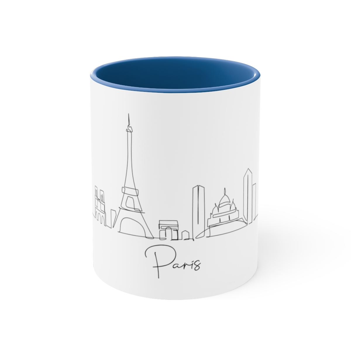 Paris City Skyline France Accent Mug 11oz Ceramic