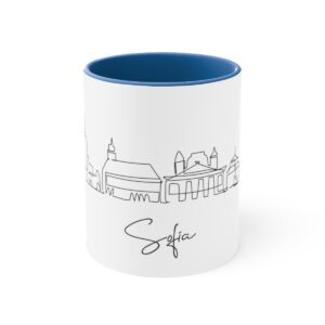 Sofia City Skyline Bulgaria Accent Mug 11oz Ceramic