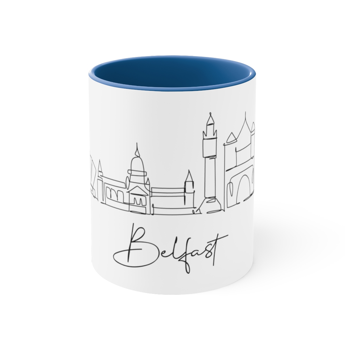 Belfast City Skyline Accent Mug 11oz Ceramic - Image 13