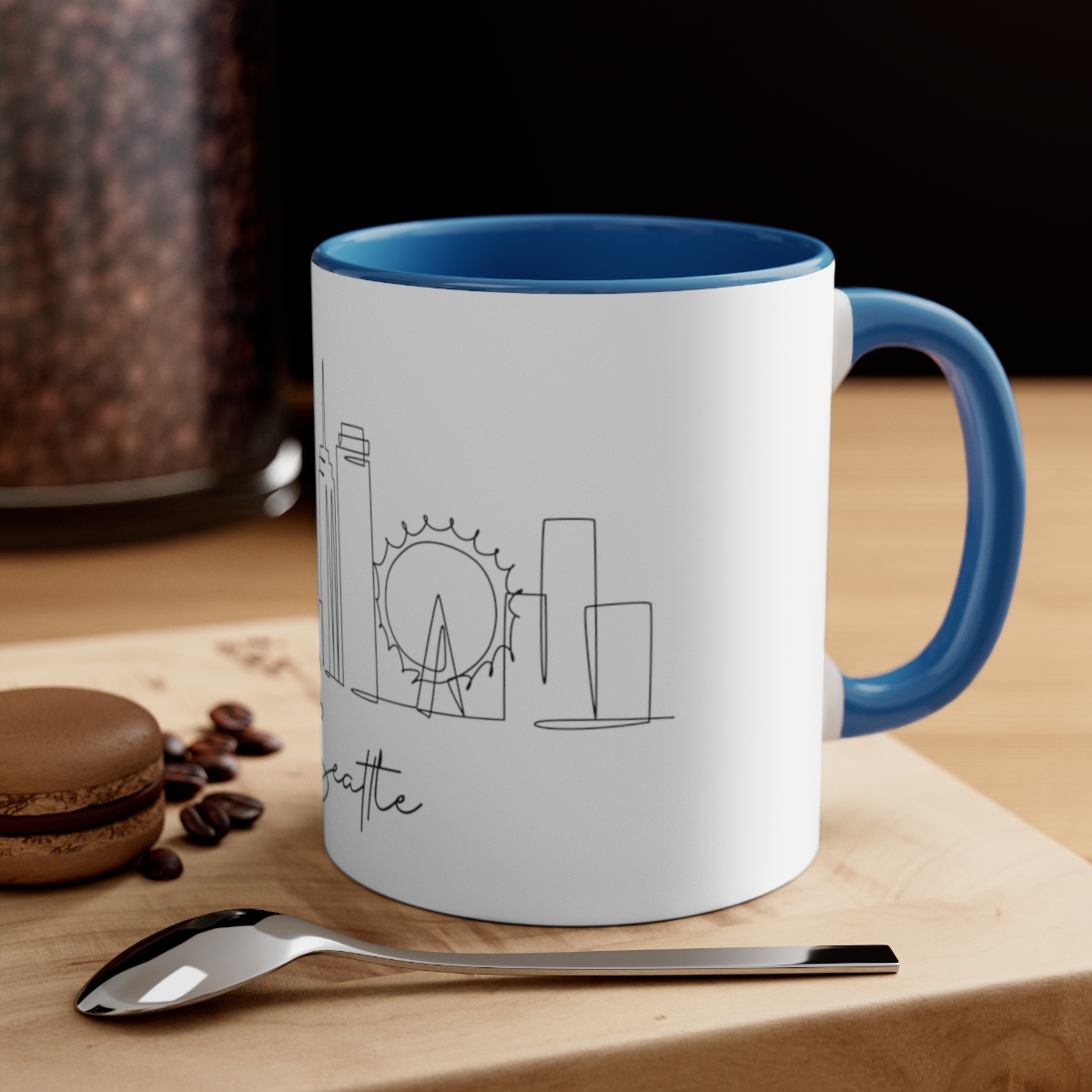 Seattle City Skyline Accent Mug 11oz Ceramic - Image 16