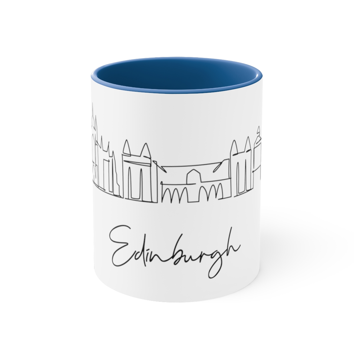 Edinburgh City Skyline Scotland Accent Mug 11oz Ceramic - Image 9