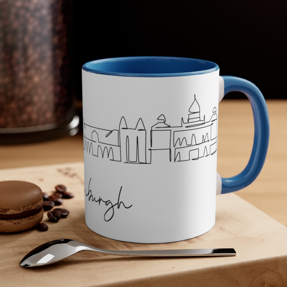Edinburgh City Skyline Scotland Accent Mug 11oz Ceramic - Image 12