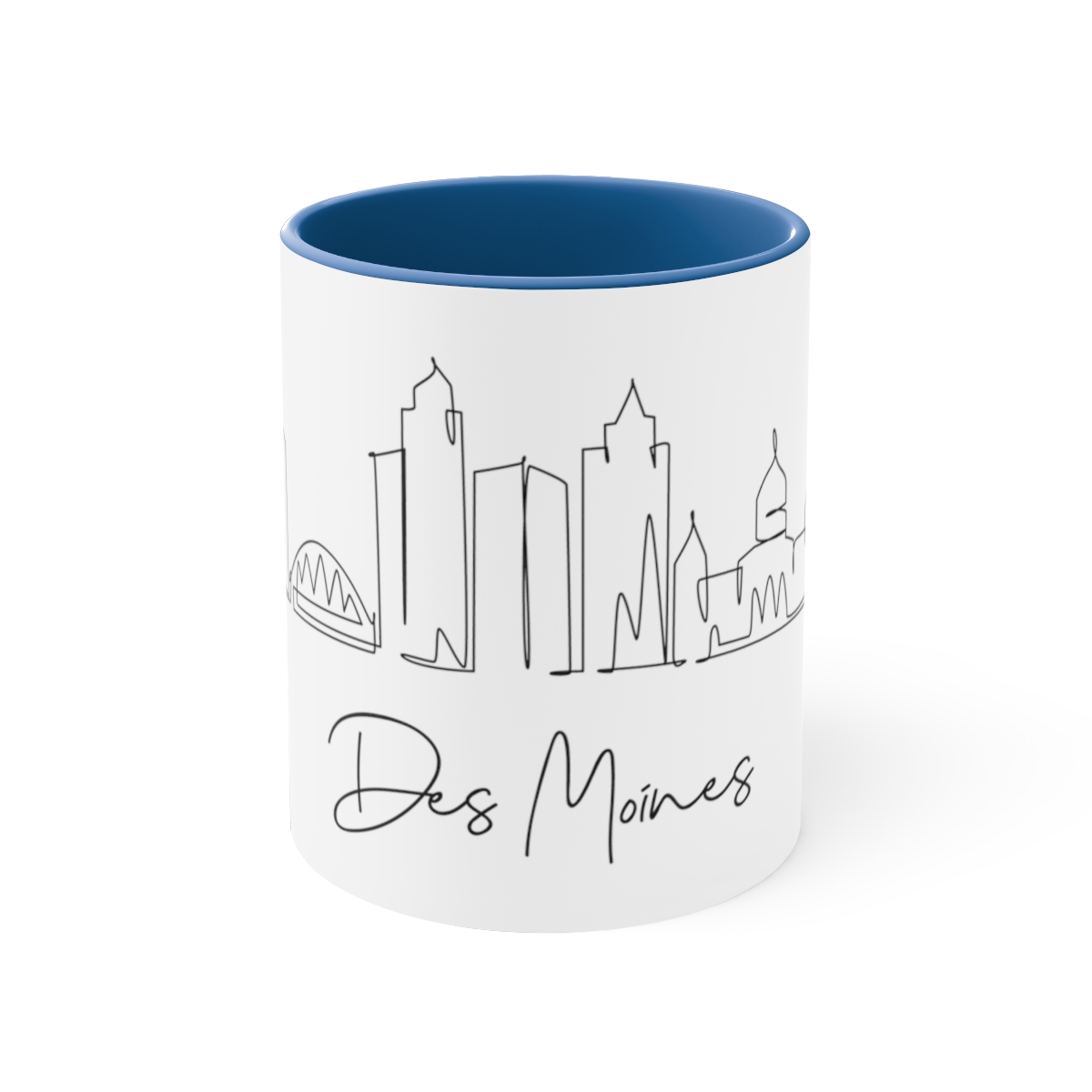Des Moines City Skyline Accent Mug 11oz Ceramic - Image 9