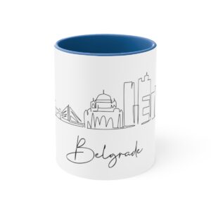 Belgrade City Skyline Serbia Accent Mug 11oz Ceramic
