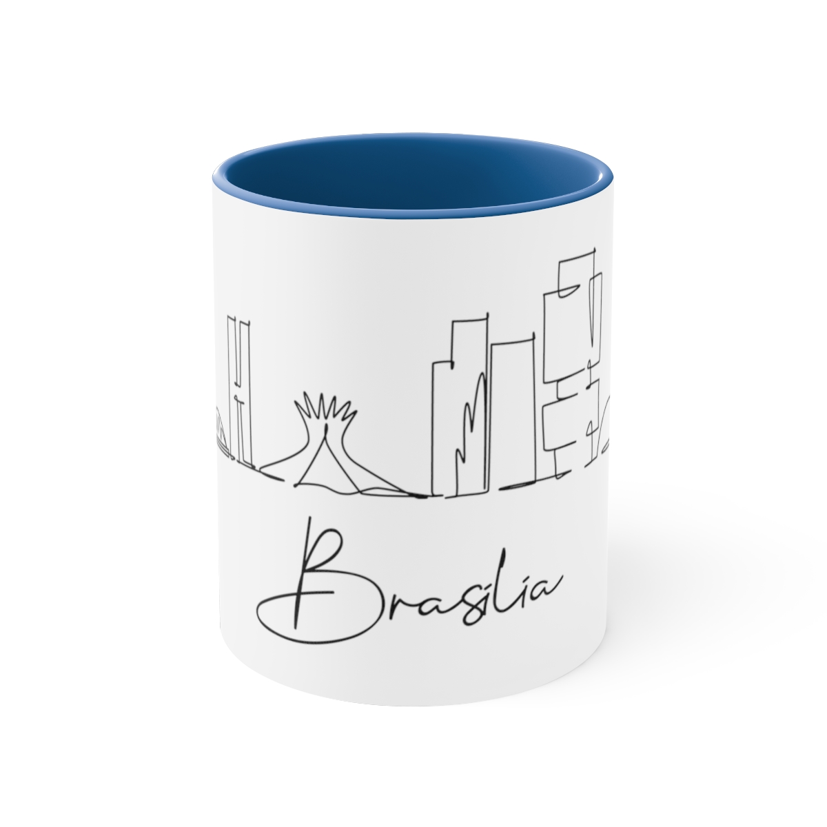 Brasilia City Skyline Brazil Accent Mug 11oz Ceramic - Image 9