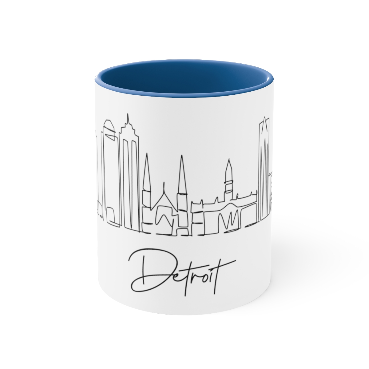 Detroit City Skyline Accent Mug 11oz Ceramic - Image 9