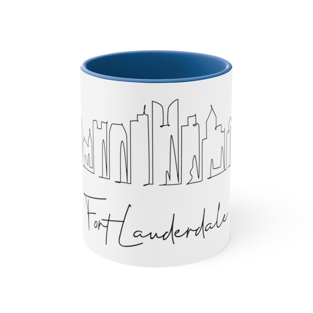 Fort Lauderdale City Skyline Accent Mug 11oz Ceramic - Image 13