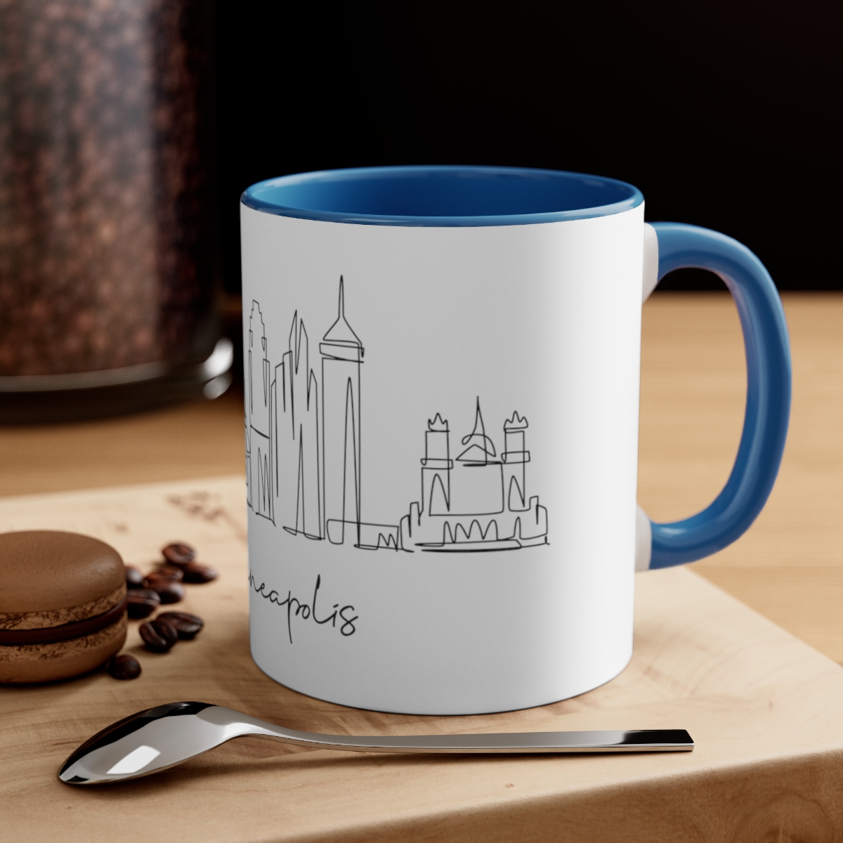 Minneapolis City Skyline United Accent Mug 11oz Ceramic - Image 4