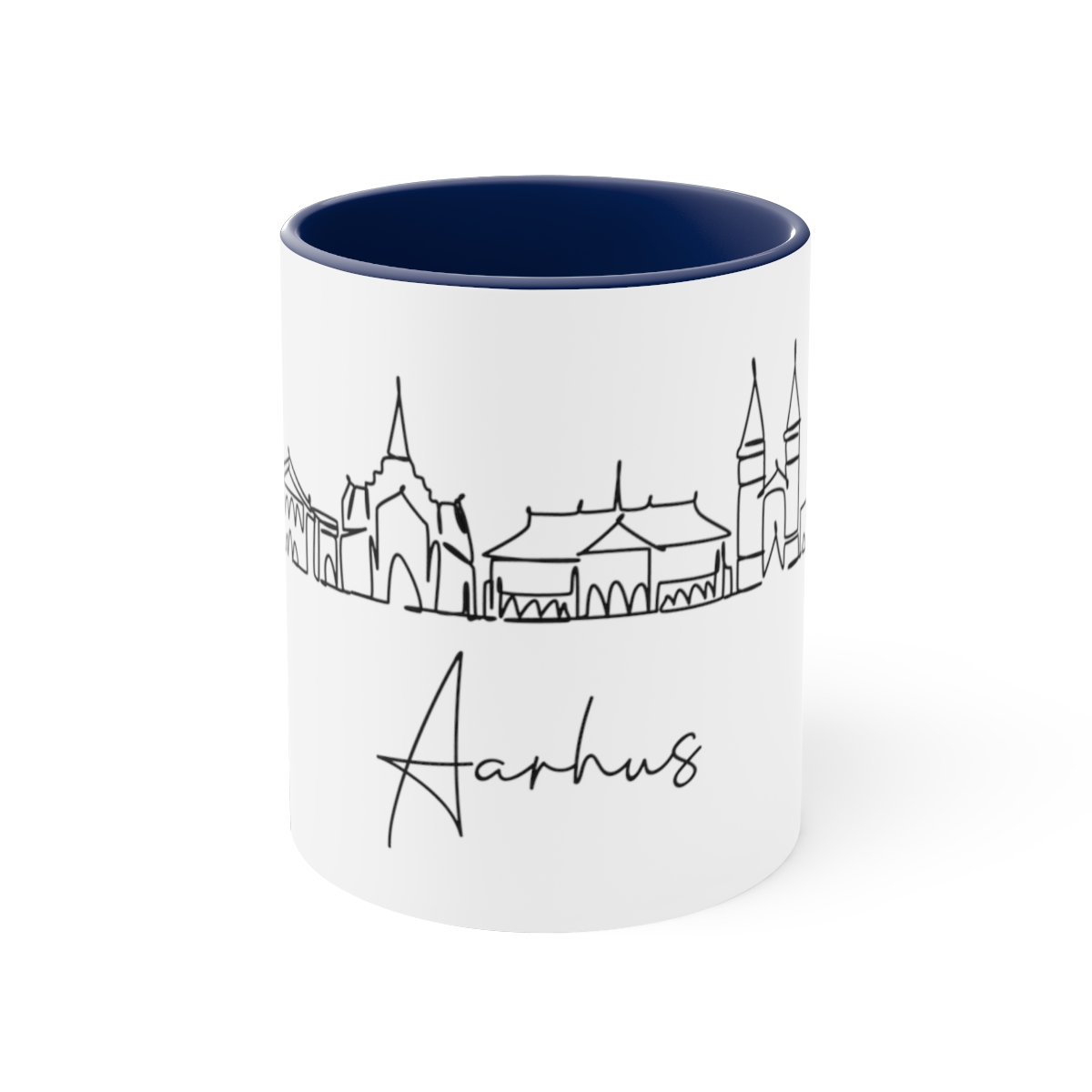 Aarhus City Skyline Denmark Accent Mug 11oz Ceramic - Image 9
