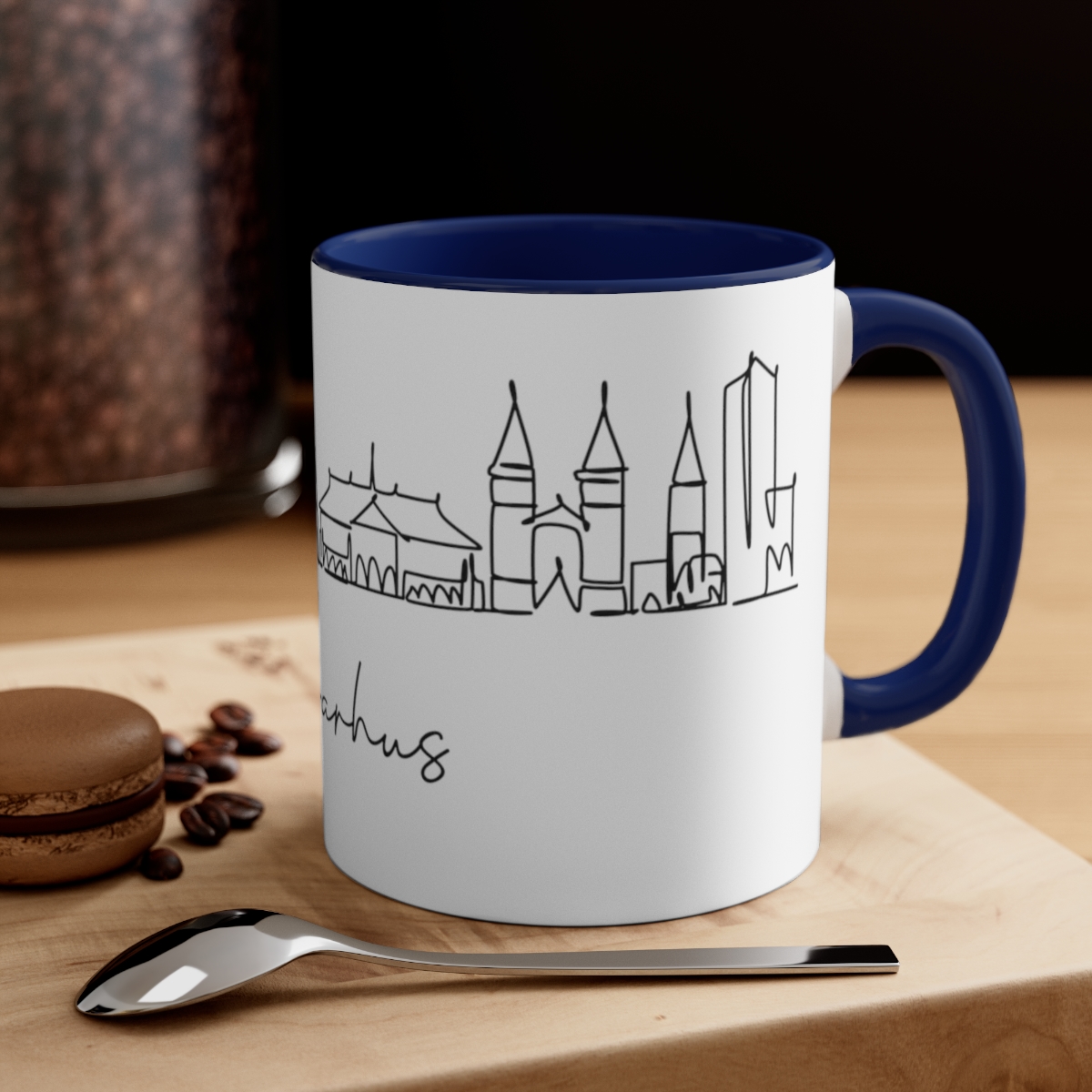 Aarhus City Skyline Denmark Accent Mug 11oz Ceramic - Image 12