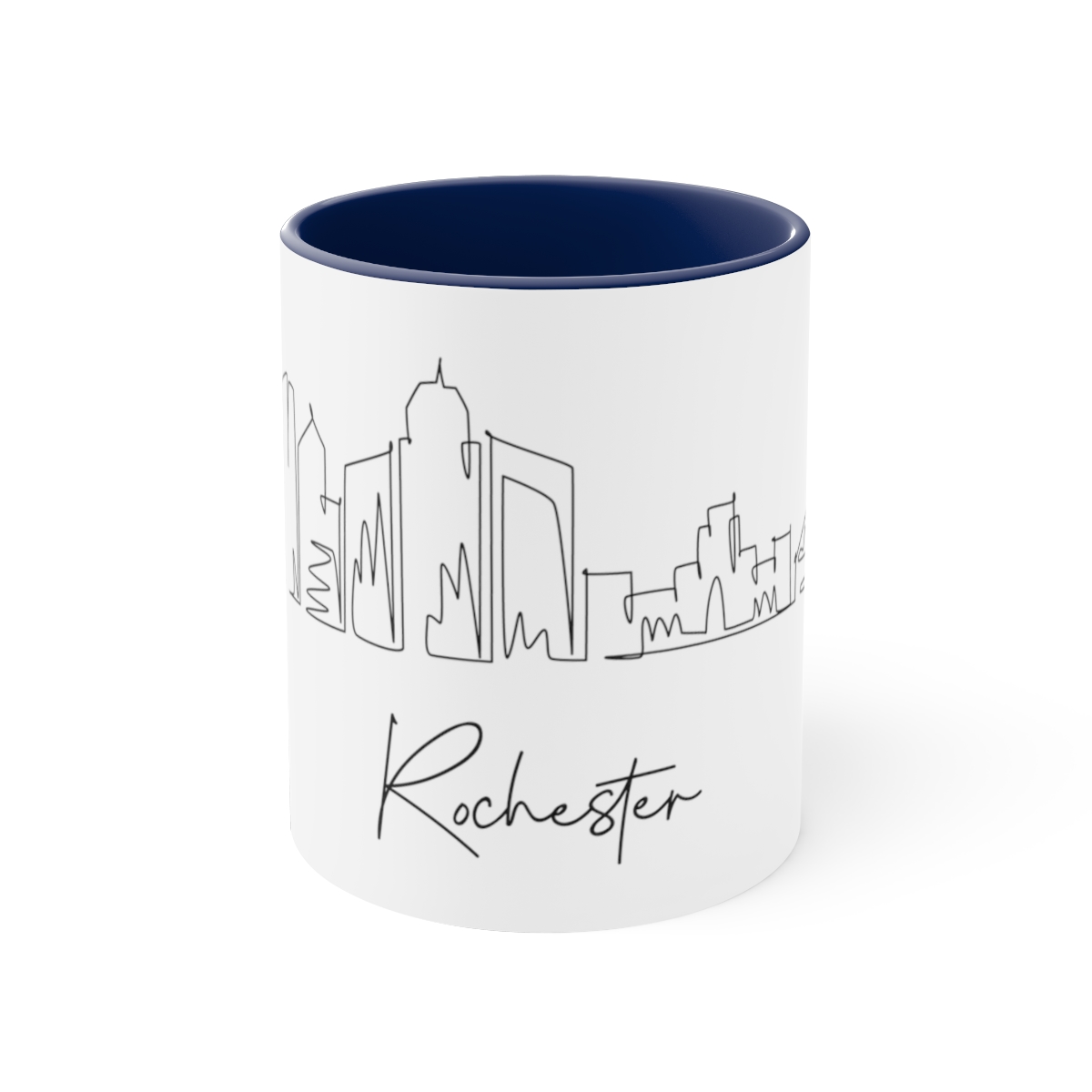Rochester City Skyline New York Accent Mug 11oz Ceramic - Image 9
