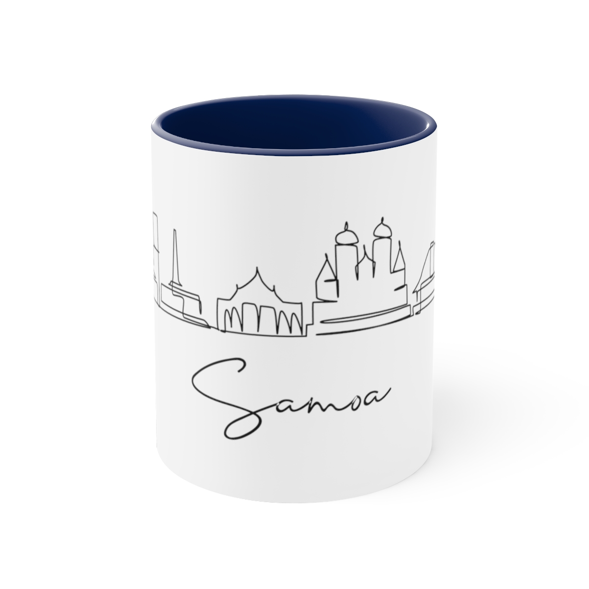 Samoa City Skyline Oceania Accent Mug 11oz Ceramic