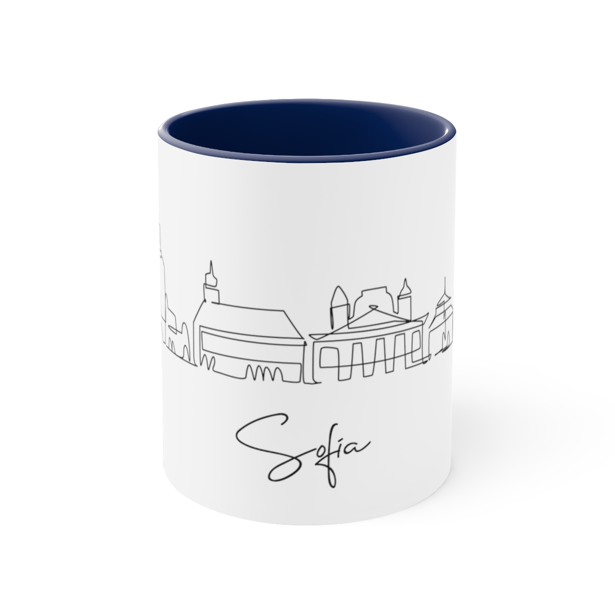 Sofia City Skyline Bulgaria Accent Mug 11oz Ceramic - Image 9