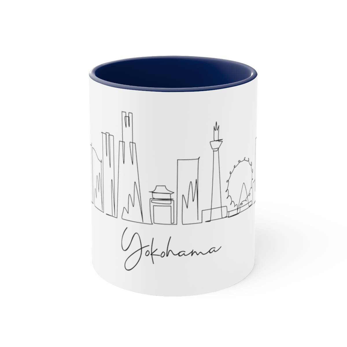 Yokohama City Skyline Japan Accent Mug 11oz Ceramic - Image 9