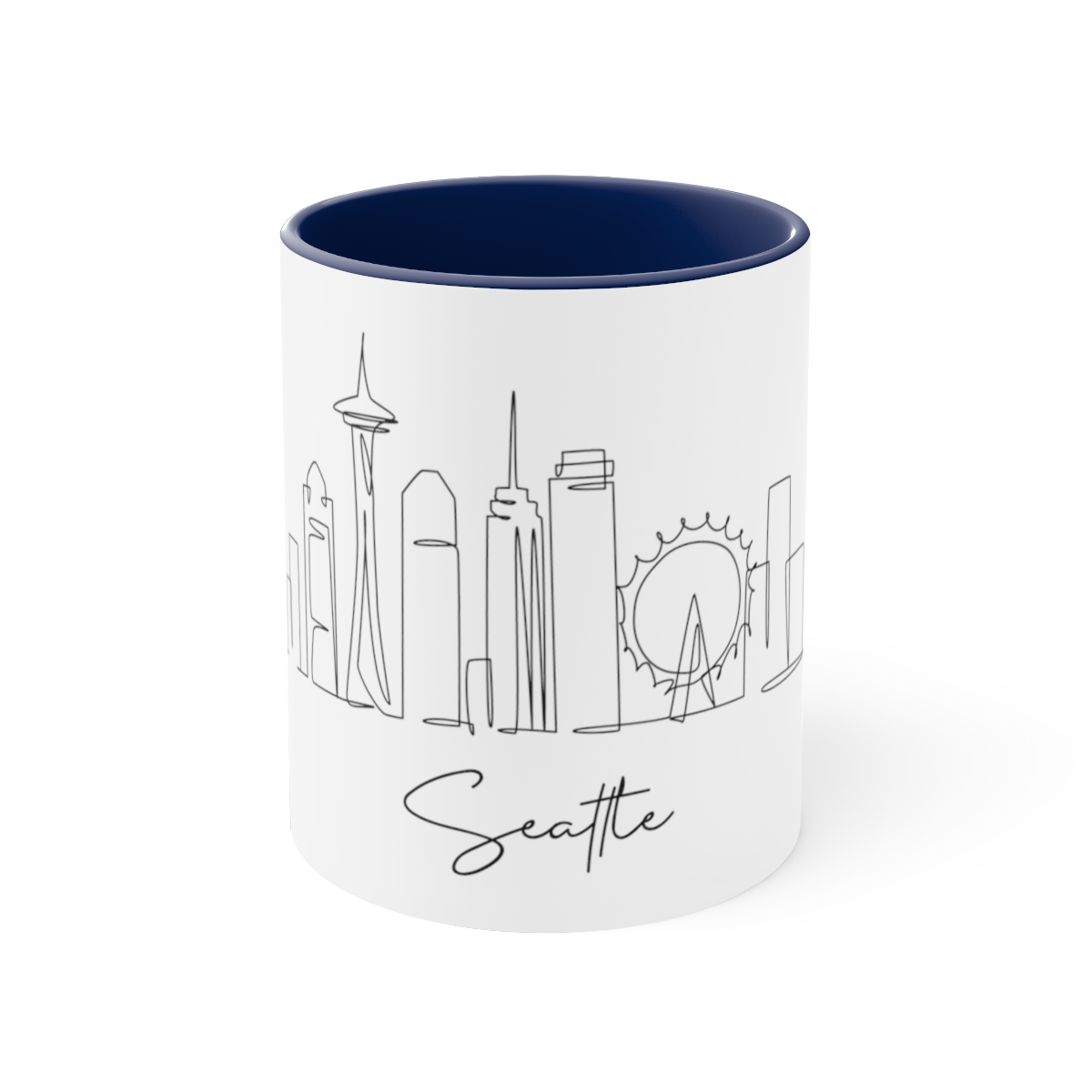 Seattle City Skyline Accent Mug 11oz Ceramic - Image 9