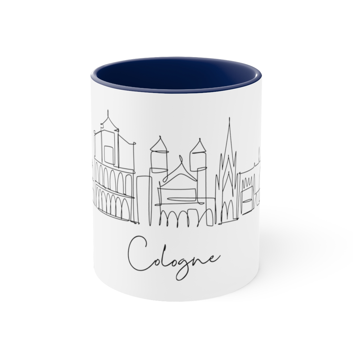 Cologne City Skyline Accent Mug 11oz Ceramic