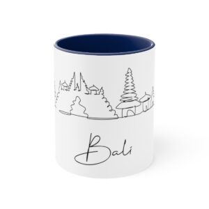 Bali City Skyline Accent Mug 11oz Ceramic