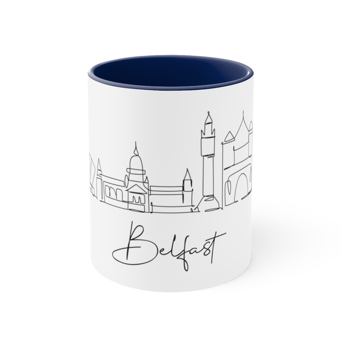 Belfast City Skyline Accent Mug 11oz Ceramic - Image 9