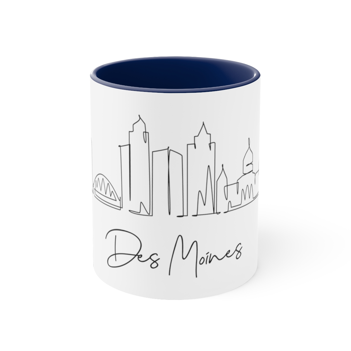 Des Moines City Skyline Accent Mug 11oz Ceramic - Image 5