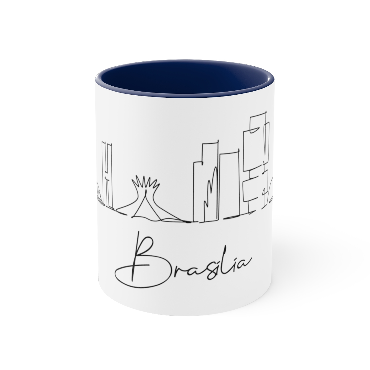 Brasilia City Skyline Brazil Accent Mug 11oz Ceramic - Image 5