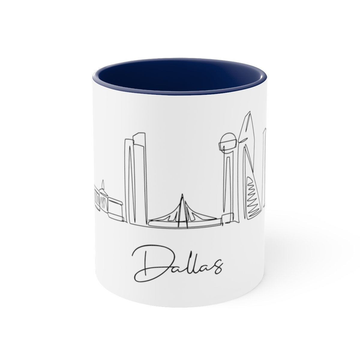 Dallas City Skyline Accent Mug 11oz Ceramic - Image 9