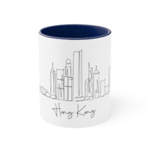Hong Kong City Skyline Accent Mug 11oz Ceramic