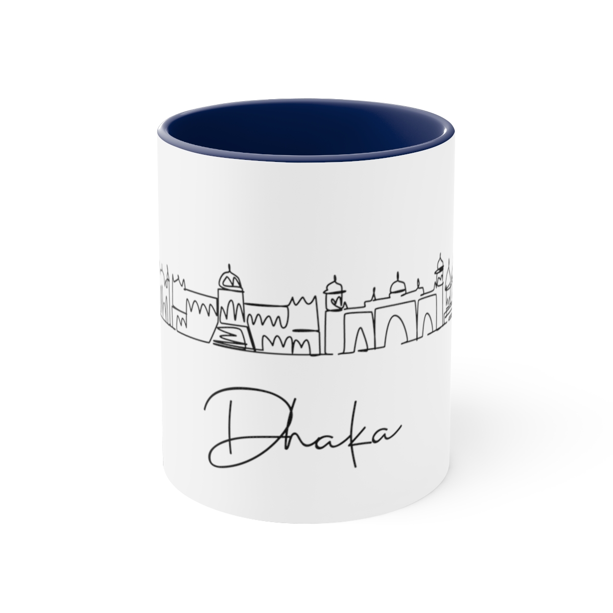 Dhaka City Skyline Bangladesh Accent Mug 11oz Ceramic - Image 9
