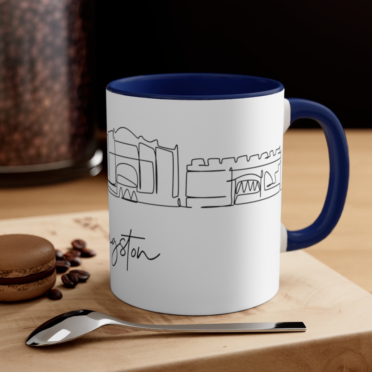 Kingston City Skyline Jamaica Accent Mug 11oz Ceramic - Image 12