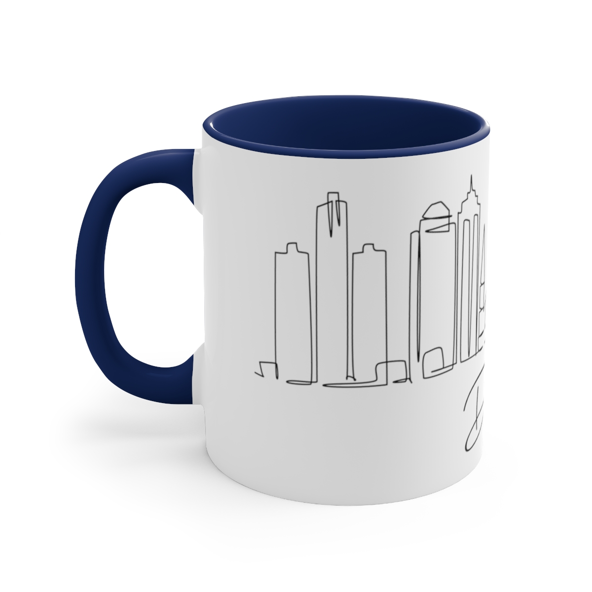 Detroit City Skyline Accent Mug 11oz Ceramic - Image 2