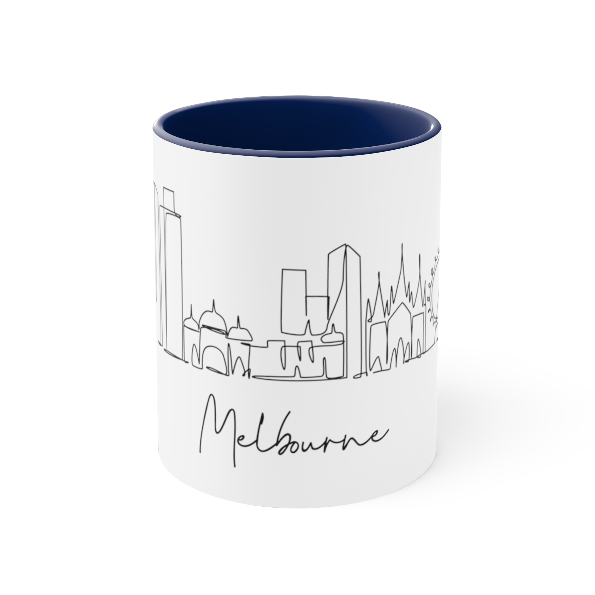 Melbourne City Skyline Accent Mug 11oz Ceramic - Image 5
