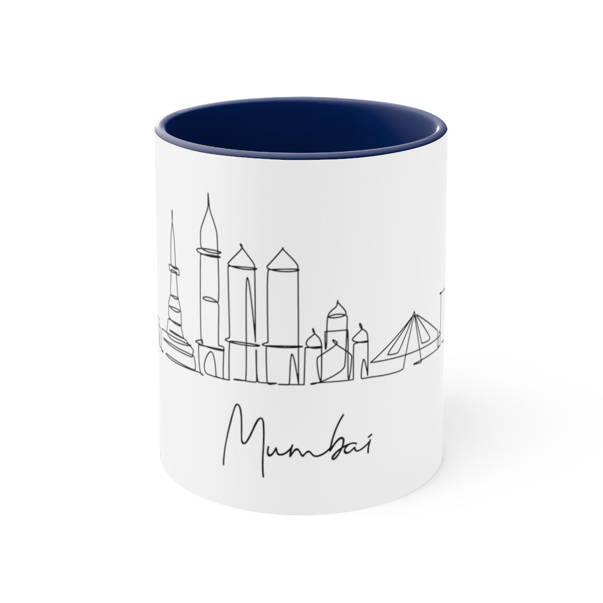 Mumbai City Skyline India Accent Mug 11oz Ceramic