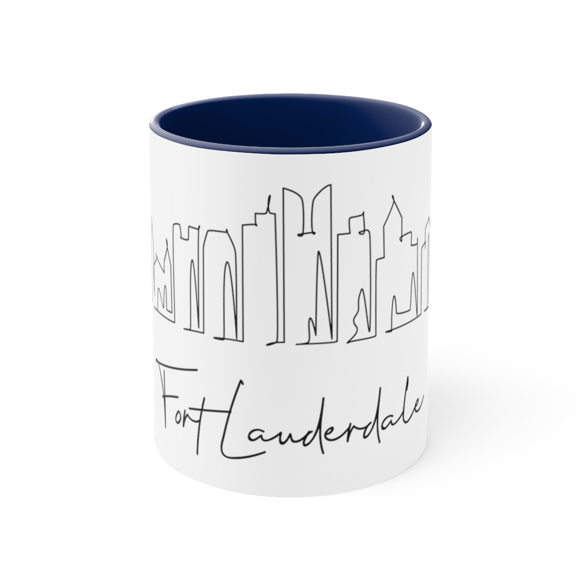Fort Lauderdale City Skyline Accent Mug 11oz Ceramic - Image 9