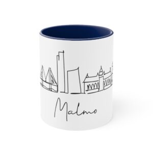 Malmo City Skyline Sweden Accent Mug 11oz Ceramic