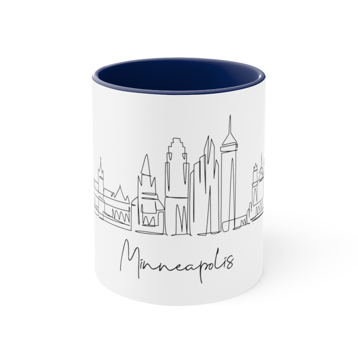 Minneapolis City Skyline United Accent Mug 11oz Ceramic - Image 9