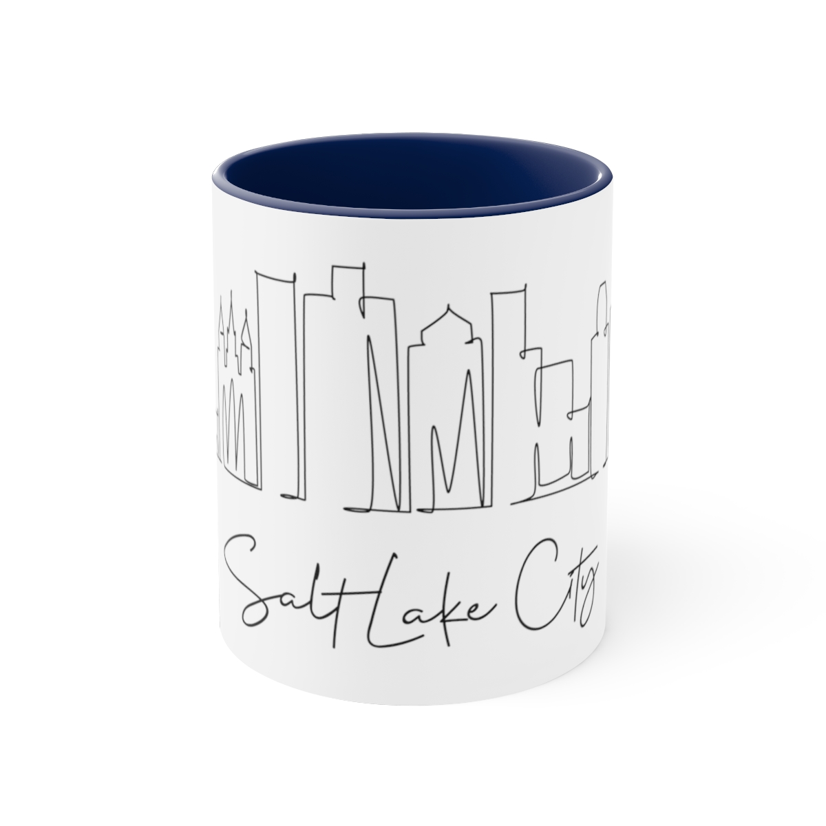 Salt Lake City Utah Skyline Accent Mug 11oz Ceramic - Image 5