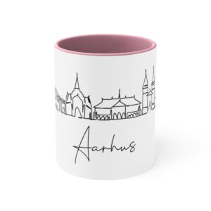 Aarhus City Skyline Denmark Accent Mug 11oz Ceramic