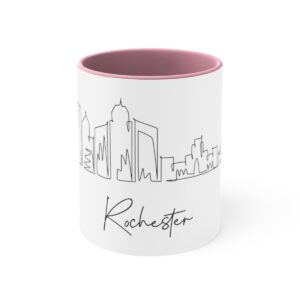 Rochester City Skyline New York Accent Mug 11oz Ceramic