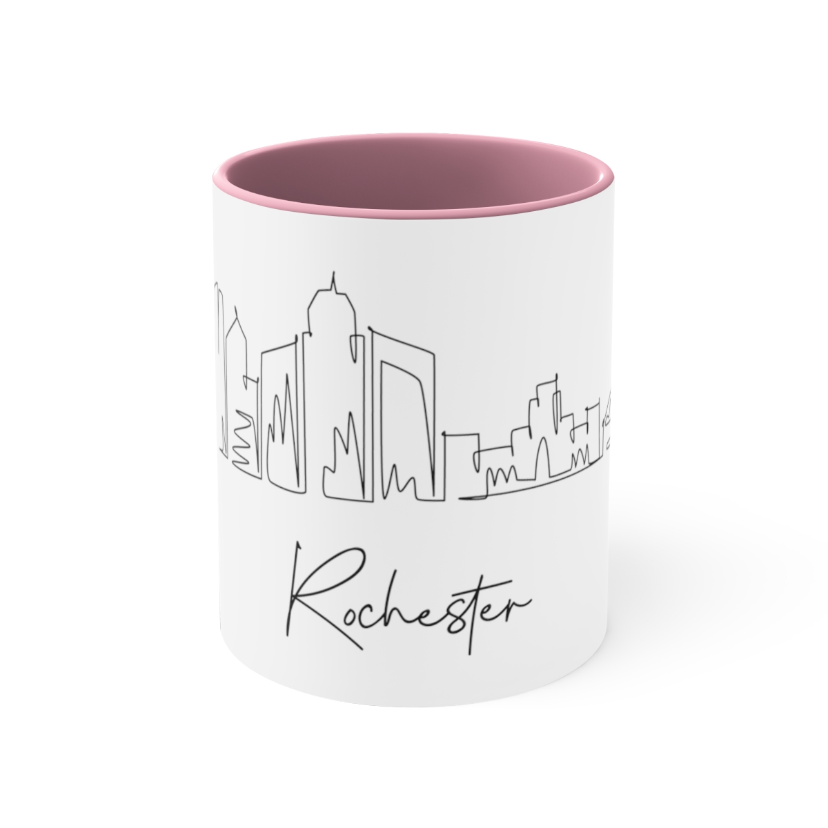 Rochester City Skyline New York Accent Mug 11oz Ceramic