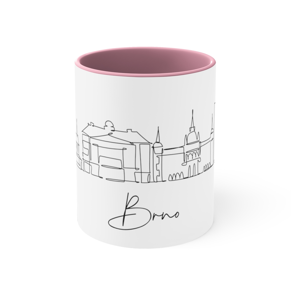 Brno City Skyline Czech Republic Accent Mug 11oz Ceramic - Image 13