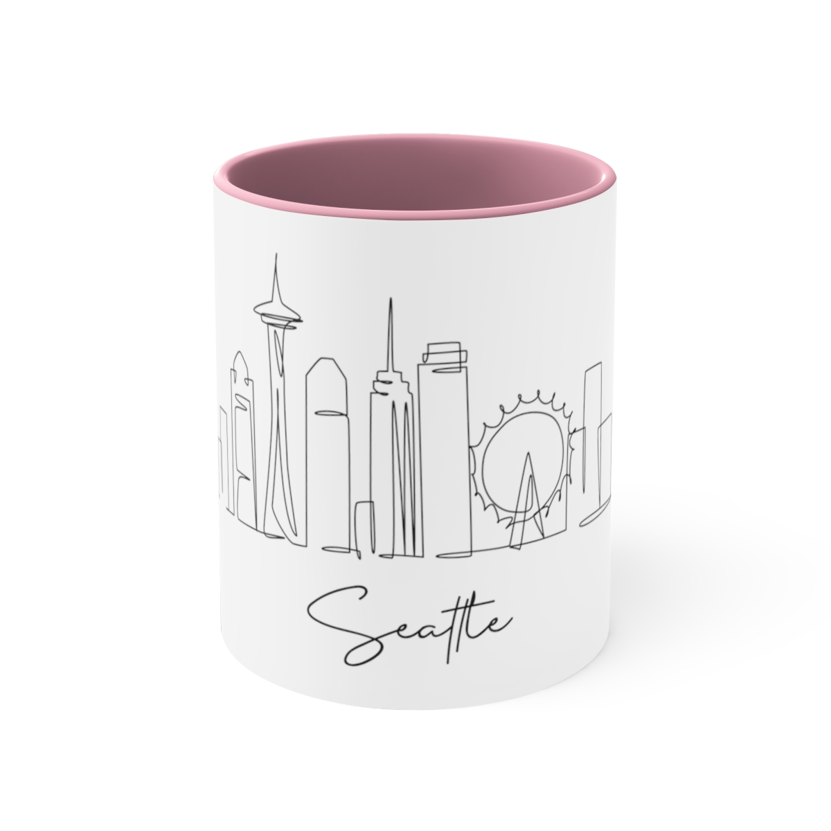 Seattle City Skyline Accent Mug 11oz Ceramic