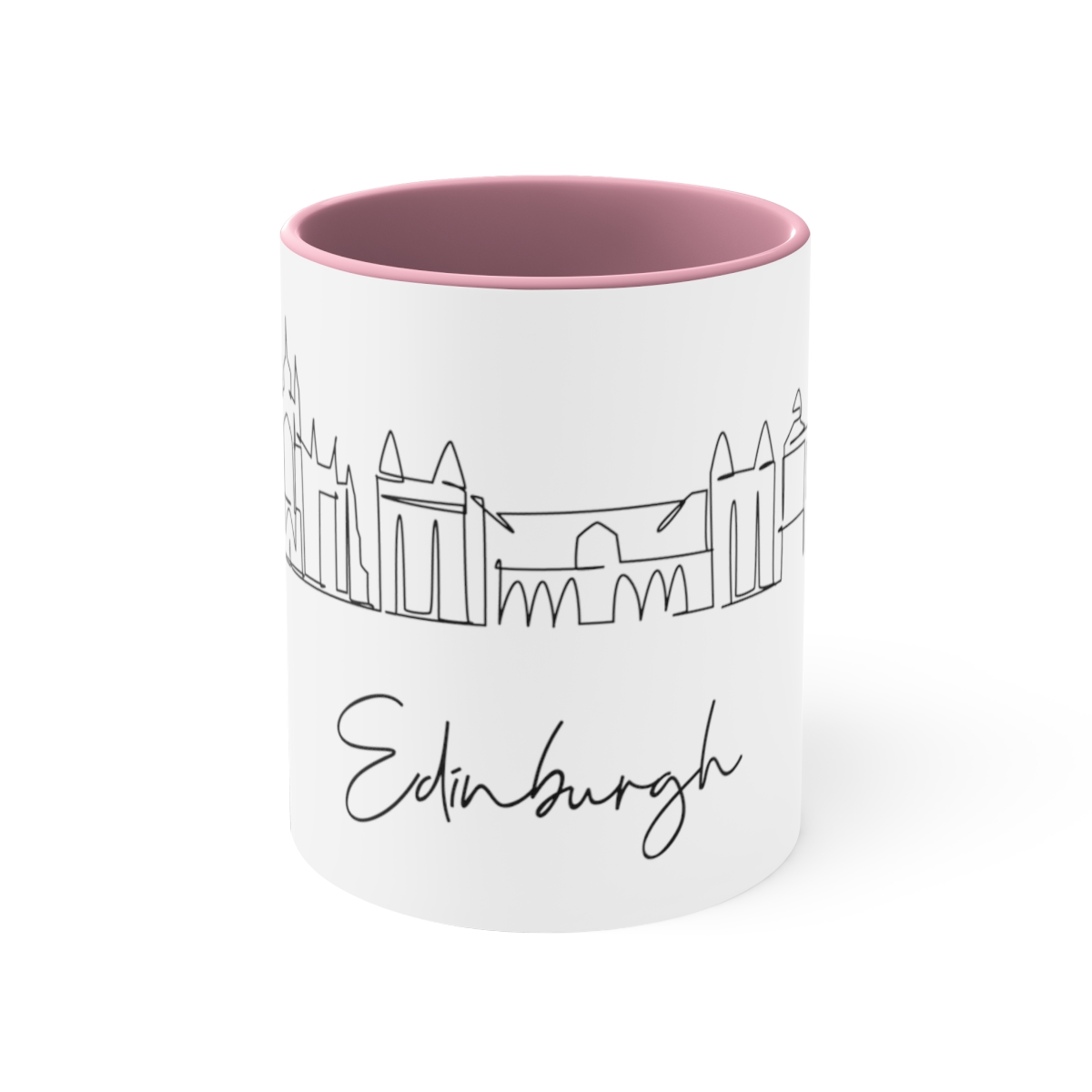 Edinburgh City Skyline Scotland Accent Mug 11oz Ceramic - Image 13