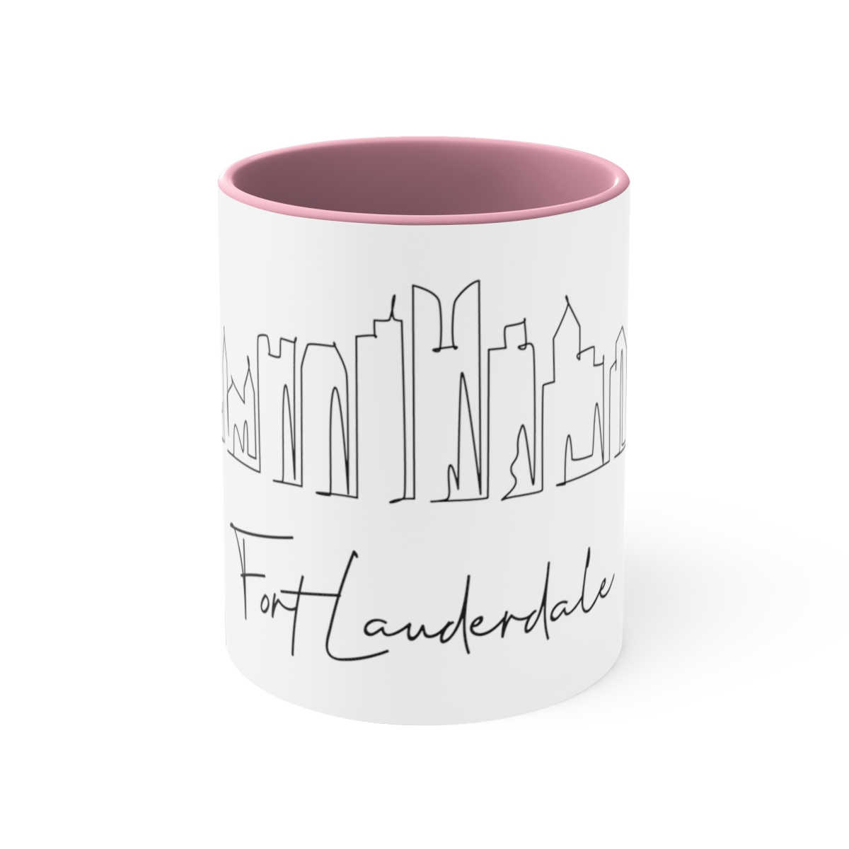 Fort Lauderdale City Skyline 1 Accent Mug 11oz Ceramic - Image 17