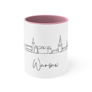 Warsaw City Skyline Poland Accent Mug 11oz Ceramic
