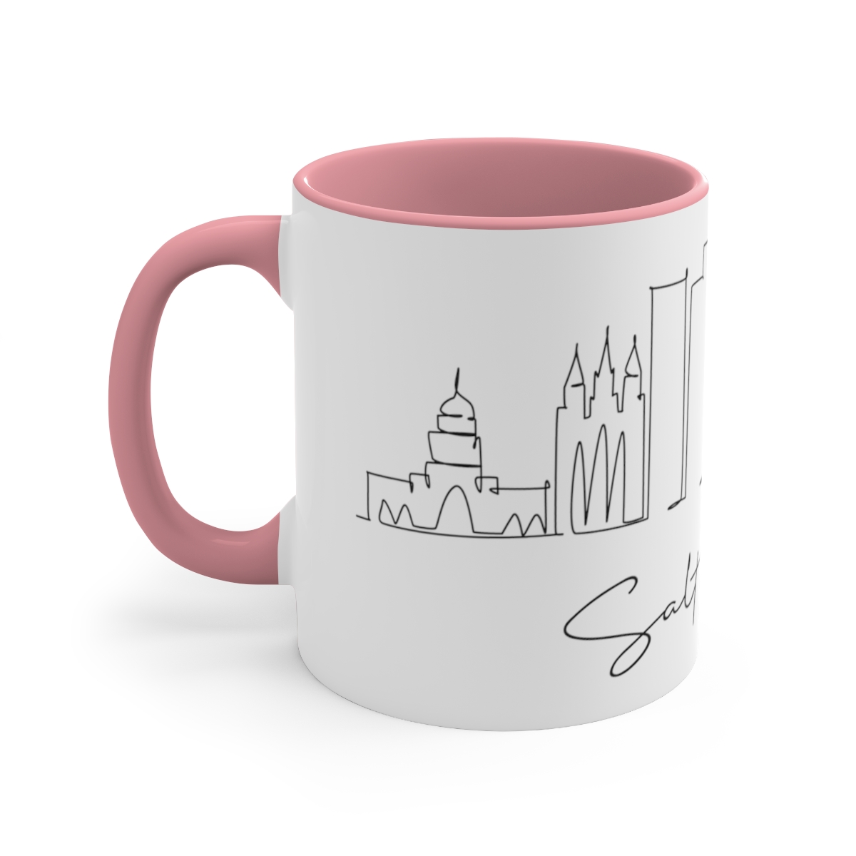 Salt Lake City Utah Skyline Accent Mug 11oz Ceramic - Image 14