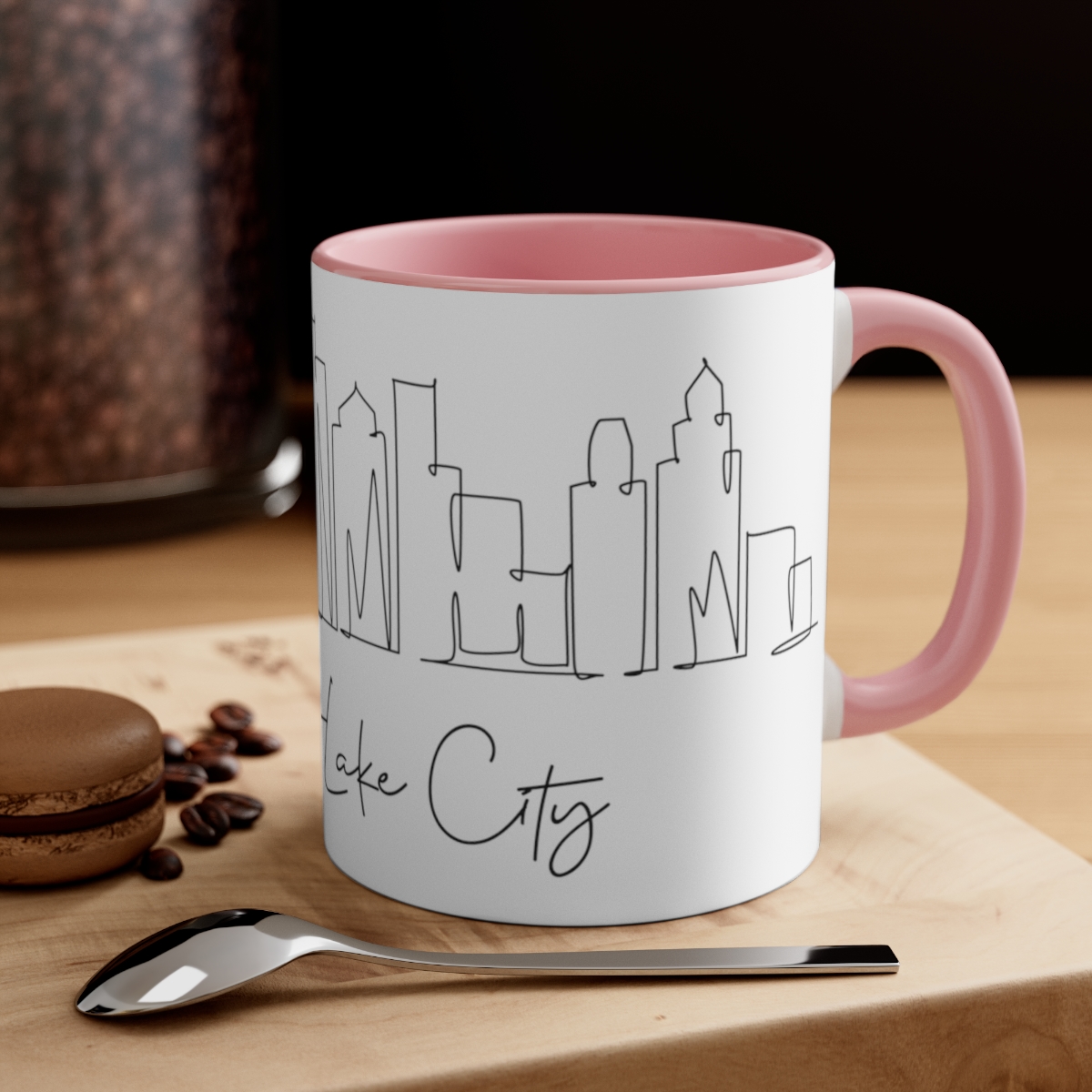 Salt Lake City Utah Skyline Accent Mug 11oz Ceramic - Image 16