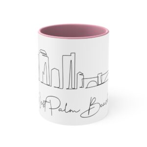 West Palm Beach Skyline Skyline Accent Mug 11oz Ceramic